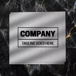 Elegant Black and White Company Branding Mockup Logo Template
