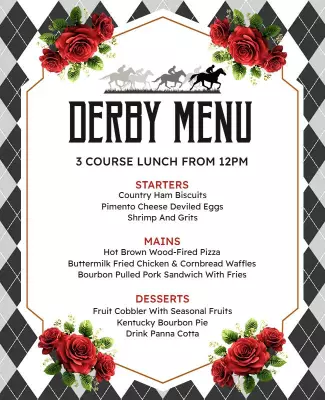 Elegant Black and White Derby Menu Celebration Poster Template
