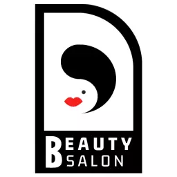 Elegant Black and White Design Showcasing Beauty Salon Sticker Template