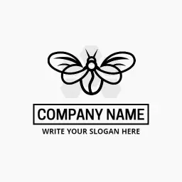 Elegant Black and White Honeybee Design for Branding Logo Template