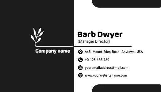 Elegant Black and White Minimalist Business Card Template