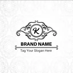 Elegant Black and White Royal Branding with Vintage Style Logo Template
