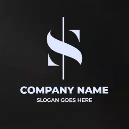Elegant Black and White S Letter Design for Branding Logo Template