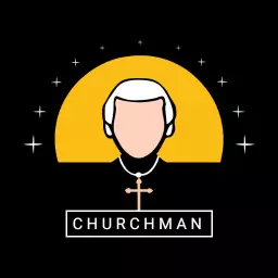 Elegant Black and Yellow Churchman Design Featuring a Cross Logo Template