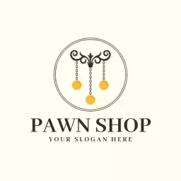 Elegant Black and Yellow Design for Pawn Shop Logo Template