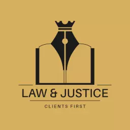 Elegant Black and Yellow Law Firm Logo Representing Justice Logo Template