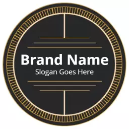 Elegant Black Circle Design Featuring Your Brand Name Logo Template