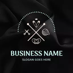 Elegant Black Fabric Featuring Creative Handicraft Logo Template