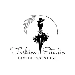 Elegant Black Fashion Design Showcasing Stylish Attire Logo Template