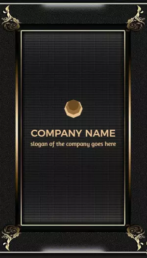 Elegant Black Gold Luxury Business Card Template