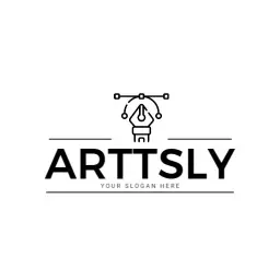 Elegant Black Ink Pen Design Showcasing Artistic Creativity Logo Template