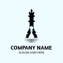 Elegant Black King Chess Piece Symbolizing Strategy Chess Logo Template