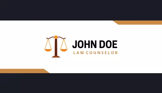 Elegant Black Lawyer Legal Services Business Card Template