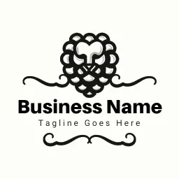 Elegant Black Lion Head Design Symbolizing Power Logo Template
