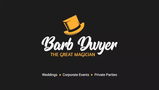 Elegant Black Magician Personal Business Card Template