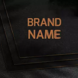 Elegant Black Mockup Displaying Your Brand Identity Logo Template