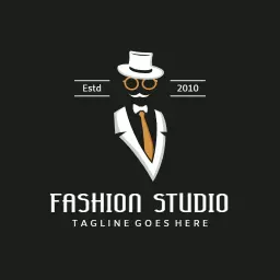 Elegant Black Suit Design for Modern Fashion Logo Template