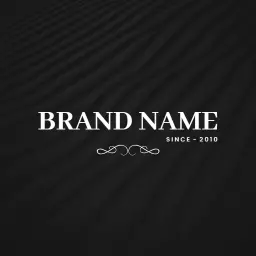 Elegant Black Typography with Decorative Elements Logo Template