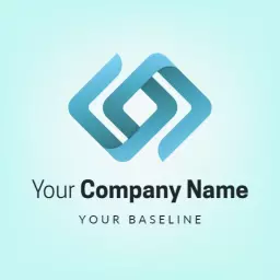 Elegant Blue and Aqua Abstract Design for Company Logo Template
