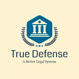 Elegant Blue and Cream Law Firm for Legal Defense Logo Template