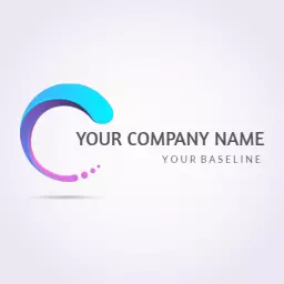 Elegant Blue and Pink Company Logo Representing Modern Branding Logo Template