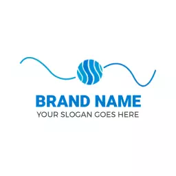 Elegant Blue Bead Design Representing Creative Crafts Logo Template