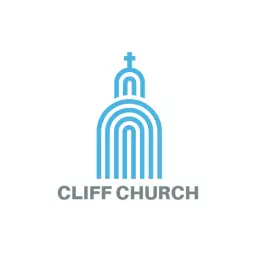 Elegant Blue Church Design Featuring Contemporary Architecture Logo Template