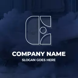 Elegant Blue E Letter Design Showcasing Modern Identity Logo Template