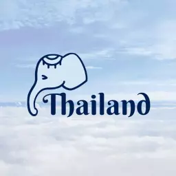 Elegant Blue Elephant Design Showcasing Travelling to Thailand Logo Template