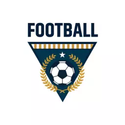 Elegant Blue Football Badge with Classic Design Elements Logo Template