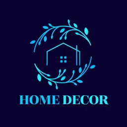 Elegant Blue Home with Floral Accents for Home Decor Logo Template