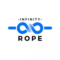 Elegant Blue Infinity Symbol Design for Durable Rope Logo Template