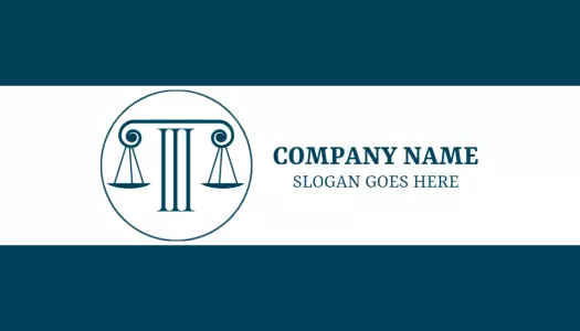 Elegant Blue Lawyer Professional Business Card Template