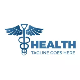 Elegant Blue Medical Symbol Enhancing Hospital Health Logo Template