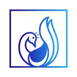 Elegant Blue Peacock Design Showcasing Natural Beauty Logo Template
