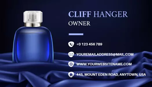 Elegant Blue Perfume Owner Visiting Card Template