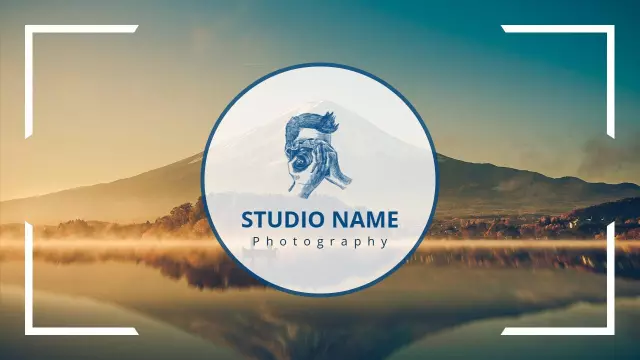 Elegant Blue Photography Business Portfolio Presentation Template