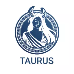 Elegant Blue Taurus Zodiac Symbol and Representation Logo Template