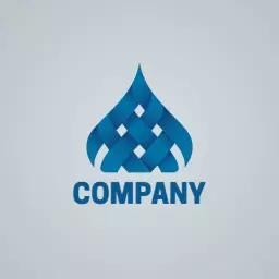 Elegant Blue Water Droplet Design Representing Your Company Logo Template