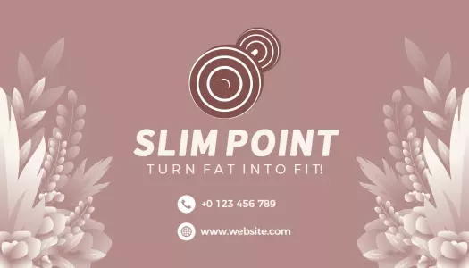 Elegant Blush Fitness Transformation Business Card Template