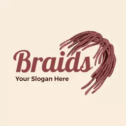 Elegant Braids Design Showcasing Stylish Hair Trends Logo Template