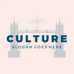 Elegant Bridge Design Represents Cultural Heritage Logo Template