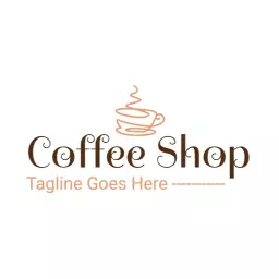 Elegant Brown and Cream Coffee Shop Branding Logo Template