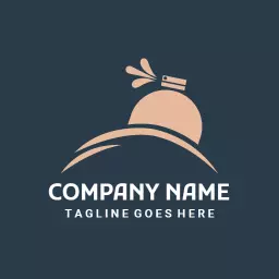 Elegant Brown and Cream Perfume Bottle Design Logo Template
