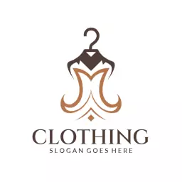 Elegant Brown and Gold Fashion Design for Clothing Brand Logo Template