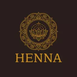Elegant Brown and Gold Henna Art for Business Logo Template