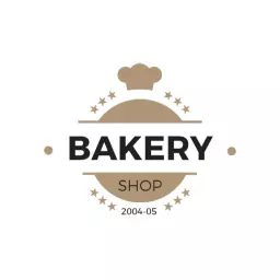 Elegant Brown and White Design Showcasing Bakery Shop Logo Template