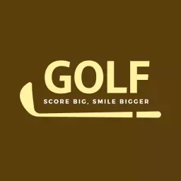 Elegant Brown and Yellow Design for Engaging Golf Logo Template