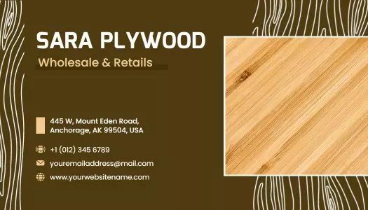 Elegant Brown Bamboo Wholesale Retail Visiting Card Template
