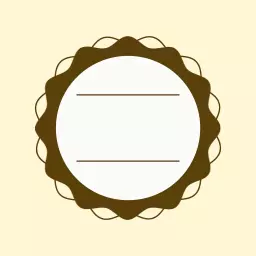 Elegant Brown Circular Design for Custom Label Logo Template
